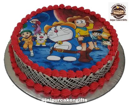 Picture of Doraemon Cartoon Photo Cake