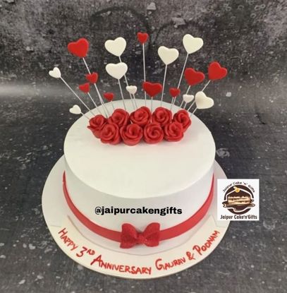 Picture of Red Roses Cake Design