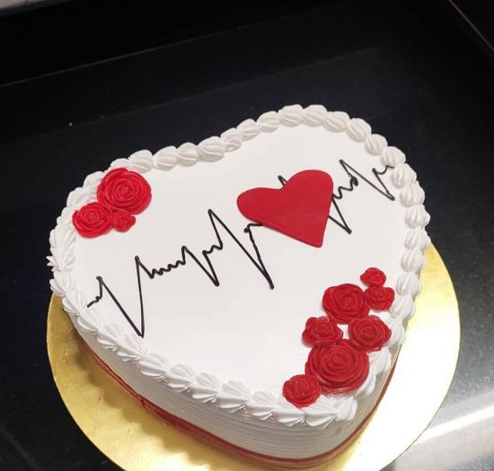 Picture of Heartbeat Cake Design