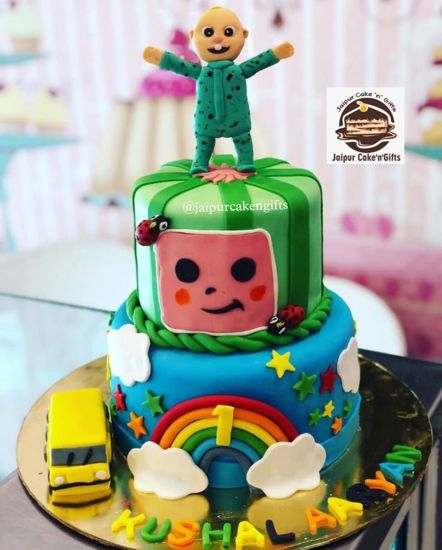 Picture of Cocomelon Theme Cake Design