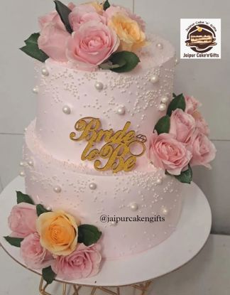 Picture of Pearls Flower Design Cake