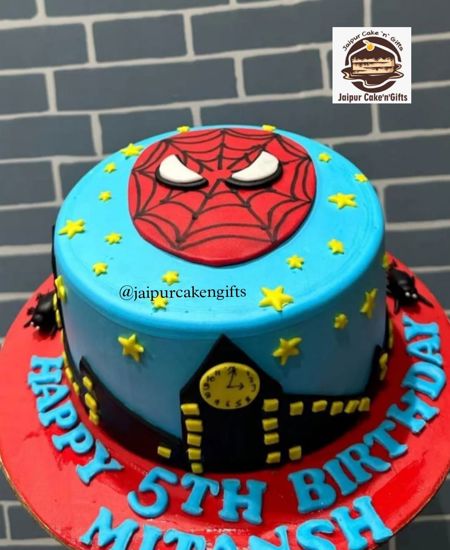 Picture of Spiderman Theme Cake