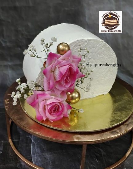 Picture of Pink Roses Cake Design