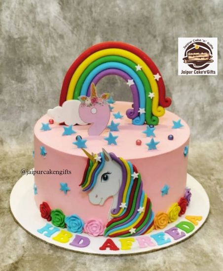 Picture of Rainbow Unicorn Cake