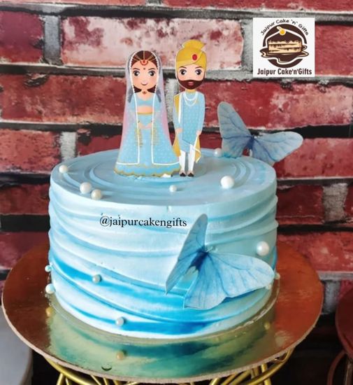 Picture of Couple Anniversary Cake Design